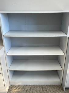 lot 96 image: White 4-Shelf Adjustable Bookcase 48in Tall