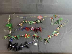 lot 112 image: Collection of Beaded Glass Holiday Ornaments