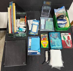 lot 124 image: Large Office and School Supplies Lot with Rulers, Markers, Organizers, and More