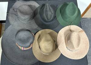 lot 134 image: Set of Womens Fashion Hats Including Sun Hats and Fedoras