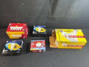 lot 156 image: Mixed Lot of LED and Floodlight Bulbs - ACE and GE, Various Packs