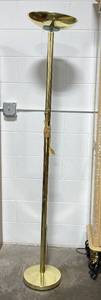 lot 192 image: 6 Ft Brass Torchiere Floor Lamp with Dimmer Switch