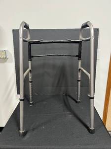 lot 203 image: Medline Folding Walker with Adjustable Legs