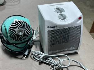 lot 217 image: Holmes Space Heater and Vornado Personal Fan Set