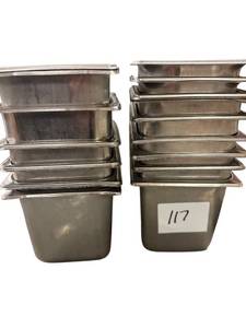 lot 117 image: Chafing Pans  5.5 x 6 x 7