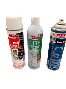 lot 162 image: Box of Cleaners for Glass, Oven and Insecticide