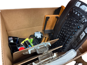 lot 284 image: Misc. office  desk supplies with paper Shredder