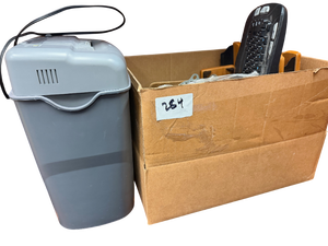 lot 284 image: Misc. office  desk supplies with paper Shredder