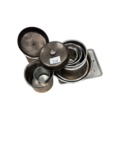 lot 319 image: misc. damanged stainless steel pots