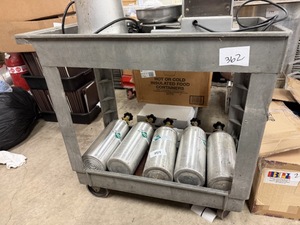 lot 362 image: Gray Rolling Cart