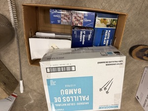 lot 368 image: Box of Skewers, Toothpicks, & Stir  Sticks