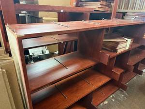 lot 604 image: Wall wood fixture used with wine racks