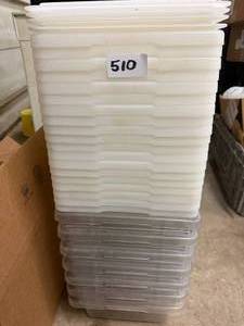 lot 521 image: Clear Pans and Frosted Tubs