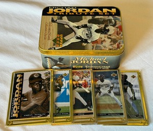 lot 23A image: Michael Jordan Baseball Tribute Set by Upper Deck Metal Embossed Cards