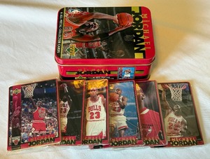 lot 24A image: Michael Jordan 6 All-Metal Collector Basketball Cards 1996 by Upper DECK