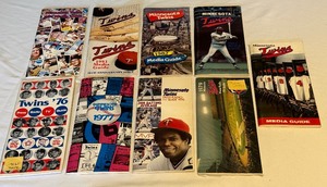 lot 39A image: (9) Minnesota Twins Vintage Media Guides - 1976-1984