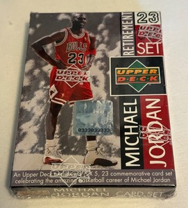 lot 10A image: Michael Jordan 23 Card Retiremet Basketball Card Set by Upper Deck