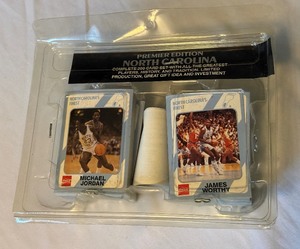 lot 14A image: Michael Jordan Complete 200 Card Set North Carolia Premier Edition