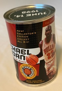 lot 18A image: Michael Jordan NBA Final Shots Upper Deck Basketball Card Can