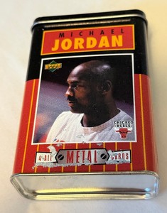 lot 19A image: Michael Jordan 4 All Metal Cards Upper Deck Basketball