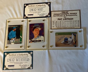 lot 46A image: (3) Autographed and Encased Baseball Cards with COA - David Weathers, David Nied, Pat Listach