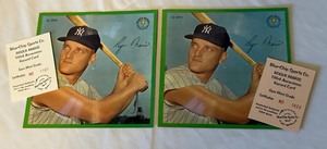 lot 51A image: (2) Roger Maris 1964 Auravision Vintage Baseball Record Card