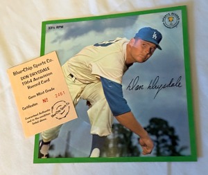 lot 52A image: Don Drysdale 1964 Auravision Vintage Baseball Record Card