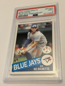 lot 54 image: Bo Bichette RC PSA 9 Mint 2020 Topps Update #85TB45 Rookie Baseball Card
