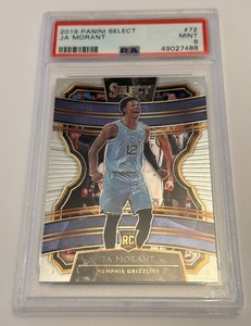lot 60 image: Ja Morant RC PSA 9 Mint 2018 Select #72 Rookie Basketball Card