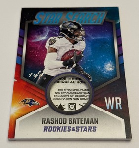 lot 10 image: Rashod Bateman 1 of 1 Laundry Tag 2021 Rookies & Stars Star Search #SS-RB Football Card