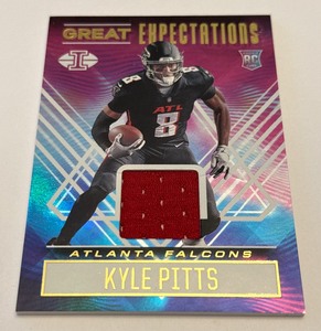 lot 75 image: Kyle Pitts Relic RC 2021 Illusions Great Expectations #GE-KP Footballl Card