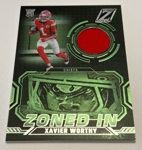 lot 78 image: Xavier Worthy Relic RC 2024 Zenith Zoned In #ZI-XWY Rookie Football Card
