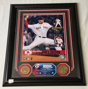 lot 73A image: Jonathan Papelbon 1000 limited Edition Framed Piece With Infield Diret MLB COA and Medallion - Baseball