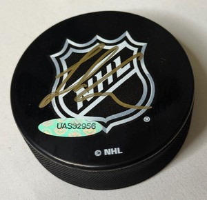 lot 76A image: Jordan Greenway Signed NHL Puck With Upper Deck COA - Minnesota Wild