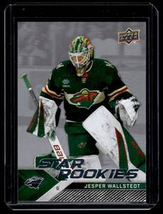 lot 38 image: Jesper Wallstedt RC Star Rookies 2025 Upper Deck #7 Minnesota Wild Hockey Card