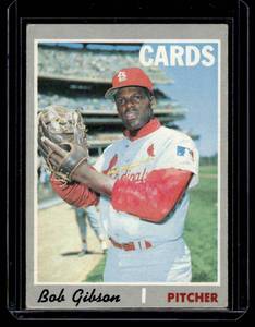 lot 50 image: Bob Gibson 1970 Topps #530 Vintage Baseball Card