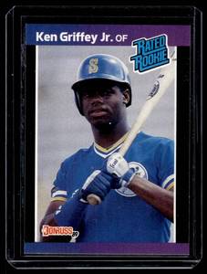 lot 70 image: Ken Griffey Jr. RC 1989 Donruss Rated Rookie #33 Baseball Card