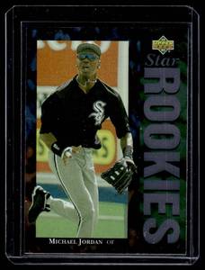lot 98 image: Michael Jordan Baseball Star Rookie 1994 Upper Deck #19 Baseball Card