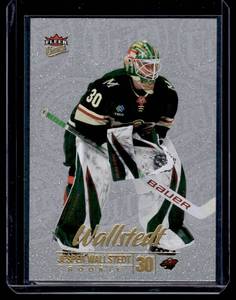lot 104 image: Jesper Wallstedt RC 2025 Fleer Ultra #M-16 Rookie Minnesota Wild Hockey Card