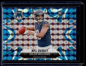 lot 107 image: Caleb Williams RC Blue Prizm Mosaic 2024 #289 Rookie Football Cards