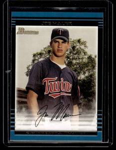 lot 116 image: Joe Mauer RC 2002 Bowman #379 Rookie Minnesota Twins Baseball Card