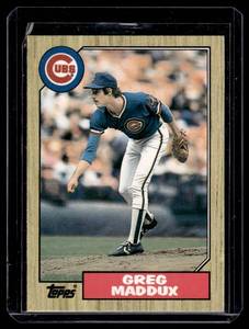 lot 118 image: Greg Maddux RC 1987 Topps Traded #70T Rookie Baseball Card