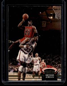 lot 127 image: Michael Jordan 1992 Topps Stadium Club #1 Basketball Card