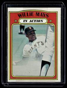 lot 132 image: Willie Mays 1972 Topps #50 Vintage Baseball Card