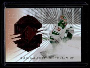 lot 145 image: Jesper Wallstedt 599 Bronze RC Insert 2023 SPx Finite Hockey #F-45 Numbered 342599 Rookie Minnesota Wild Hockey Card