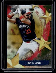 lot 156 image: Royce Lewis 5050 BOOKEND 2025 Topps Stars of the MLB #SMLB-45 Minnesota Twins Baseball Card