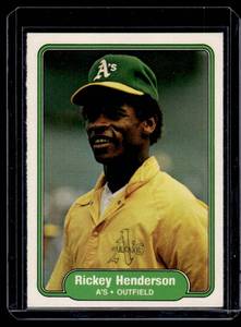 lot 166 image: Rickey Henderson 1982 Fleer #92 Vintage Baseball Card