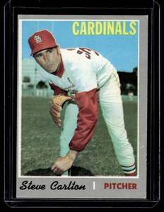 lot 172 image: Steve Carlton 1970 Topps #220 Vintage Baseball Card