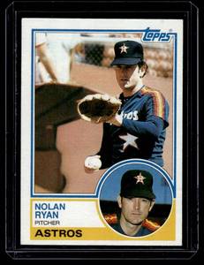 lot 173 image: Nolan Ryan 1983 Topps #360 Vintage Baseball Card