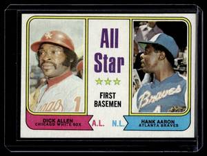 lot 175 image: Hank Aaron 1974 Topps All-Star 1st Baseman #332 Vintage Baseball Card